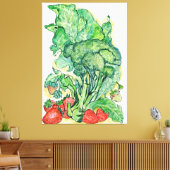 ベリーとブロッコリー キャンバスプリント (インサイチュ (リビング))