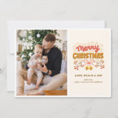 ベリーとベルのクリスマスフォトホリデーカード シーズンカード (正面)