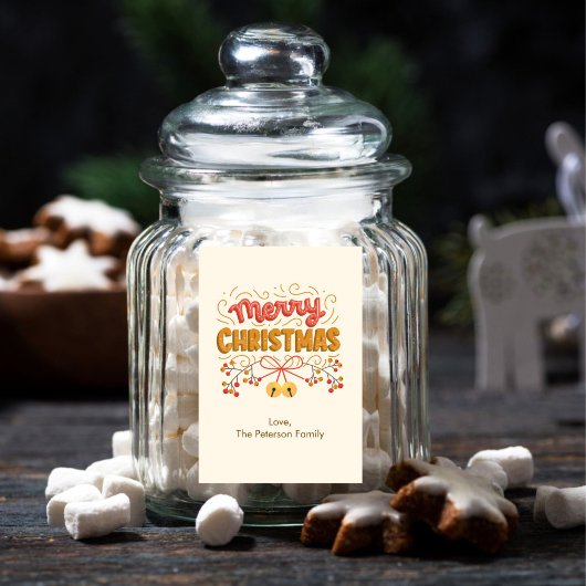 ベリーとベルズメリークリスマス フードラベル