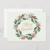 ベリーとメリークリスマスウォーターリース シーズンポストカード (正面/裏面)