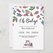 ベリーとモルモットの模様 招待状 (正面)