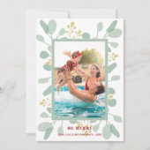 ベリーとユーカリのクリスマスフォト シーズンカード (正面)