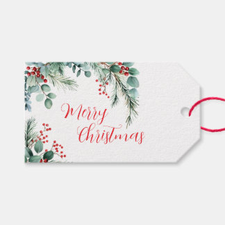 ベリーとユーカリのクリスマス ギフトタグ