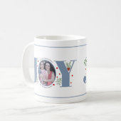 ベリーと埃っぽい青い喜びクリスマスフォト コーヒーマグカップ (正面左)