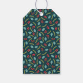 ベリーと松のクリスマスフォトギフトラベル ギフトタグ (裏面)