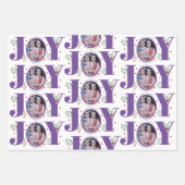 ベリーと紫の喜びクリスマスの休日の写真 ラッピングペーパーシート (正面2)