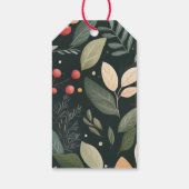 ベリーと葉のクリスマス ホットチョコレートミックス ギフトタグ (裏面)