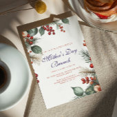 ベリーと葉ズマザーズデイブランチ招待状 招待状