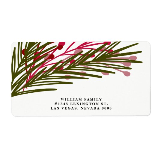 ベリーと葉ラベル ラベル (正面)