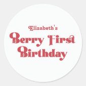 ベリーな1歳の誕生日 ラウンドシール (正面)