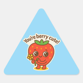 ベリーのかわいいボタン 三角形シール