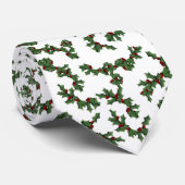 ベリーのクリスマスを持つホリー ネクタイ (ロール)