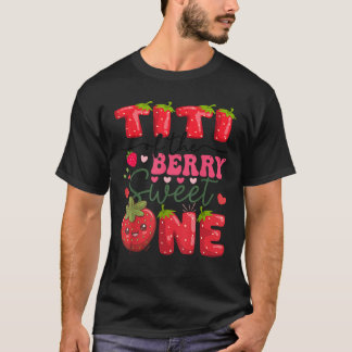 ベリーのティティースイートワン1歳の誕生日のイチゴ Tシャツ