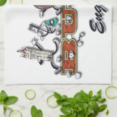 ベリーのマンガのキャラクタ キッチンタオル (折り畳み)