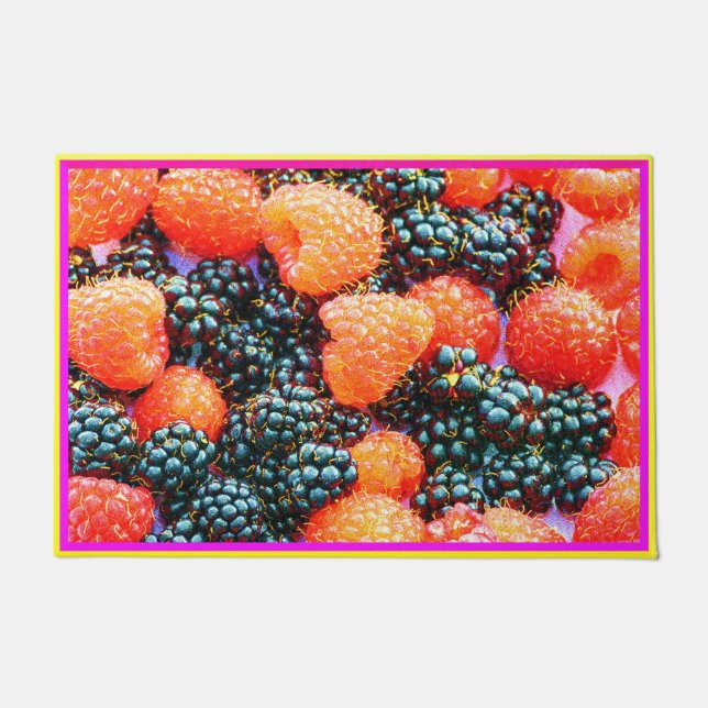 「ベリーのミックス」かわいい写真。買今 ドアマット (正面)