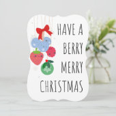 ベリーのメリークリスマスを過ごす – かわいい果実 シーズンカード (スタンド正面)