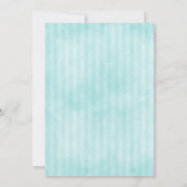 ベリーのリースとストライプ写真 |ティール（緑がかった色） セーブザデート (裏面)