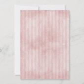 ベリーのリースとストライプ写真 |ピンク セーブザデート (裏面)