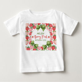 ベリーの初めての誕生日 ストロベリーパーティー ベビーTシャツ
