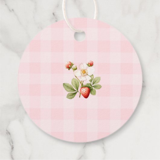 ベリーの多くのイチゴ誕生日ありがとう フェイバータグ (裏面)