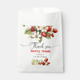 ベリーの多くのイチゴ誕生日ありがとう フェイバーバッグ