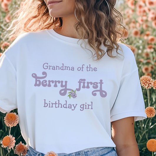 ベリーの妖精のおばあちゃん ファーストバースデー Tシャツ