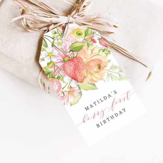 ベリーの最初のイチゴ夏の最初の誕生日 |お気に入り ギフトタグ