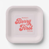 ベリーの最初のイチゴ ペーパープレート (正面)