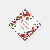 ベリーの最初の誕生日の写真 スタンダードカクテルナプキン (角)