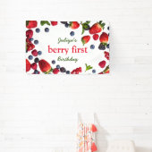 ベリーの最初の誕生日の写真 横断幕 (インサイチュ)