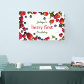 ベリーの最初の誕生日の写真 横断幕 (トレードショー)