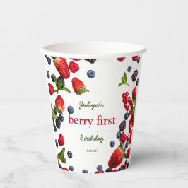 ベリーの最初の誕生日の写真 紙コップ