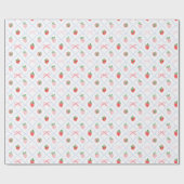 ベリーの最初の誕生日の水の色イチゴ ラッピングペーパー (フラット)