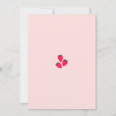 ベリーの最初の誕生日パーティーへの招待 招待状 (裏面)