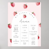 ベリーの最初の誕生日パーティーマイルストーン ポスター (正面)