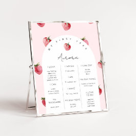 ベリーの最初の誕生日パーティーマイルストーン ポスター