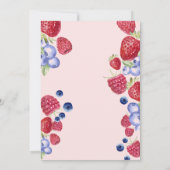 ベリーの最初の誕生日パーティー招待ストロベリー 招待状 (裏面)