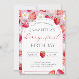 ベリーの最初の誕生日招待状 招待状