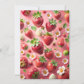 ベリーの最初の1歳の誕生日モダン 招待状 (裏面)