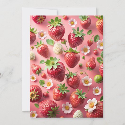 ベリーの最初の1歳の誕生日モダン 招待状 (裏面)