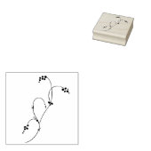 ベリーの木のアートスタンプで枝を旋回 ラバースタンプ (押印)