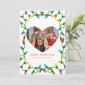 ベリーの枝フレーム |クリスマスモダンの写真 シーズンカード (スタンド正面)
