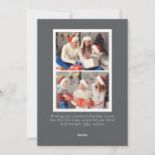 ベリーの枝フレーム クリスマス 家族 2枚の写真 (裏面)