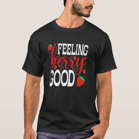 ベリーの気持ちいい甘いイチゴ好き Tシャツ (正面)