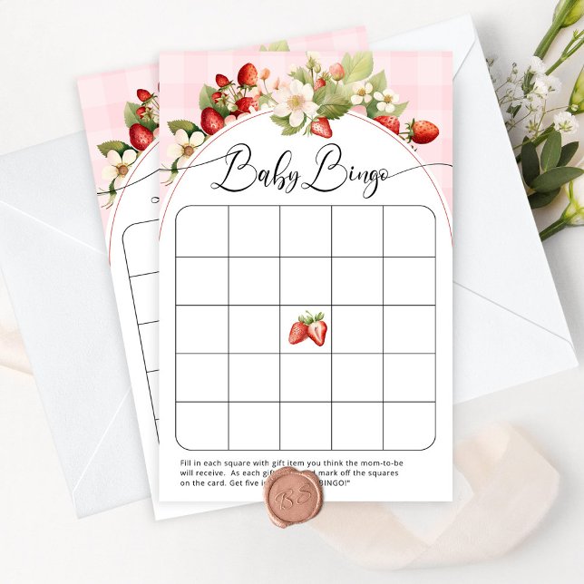 ベリーの甘いいちご赤ちゃんシャワービンゴゲーム (クリエイターアップロード済み)