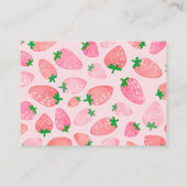 ベリーの甘いイチゴの赤ちゃんシャワー エンクロージャーカード (裏面)
