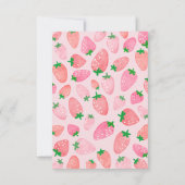 ベリーの甘いイチゴの赤ちゃんシャワー サンキューカード (裏面)