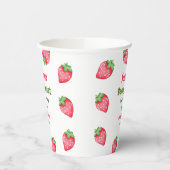 ベリーの甘いイチゴの赤ちゃんシャワー 紙コップ (左)