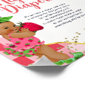 ベリーの甘いイチゴ夜遅くのおむつ ポスター (角)