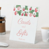 ベリーの甘いカードとギフトイチゴパーティー 台座サイン (インサイチュ)